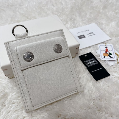 #ad PORTER SHRINK SQUARE PURSE White Wallet Foldable White Wallet $286.01
