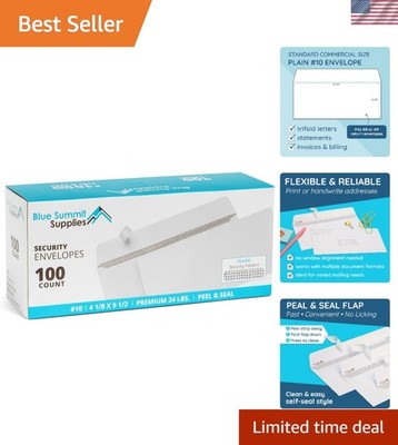 Professional No. 10 Self-Seal Envelopes   Security Tinted for Confidentiality