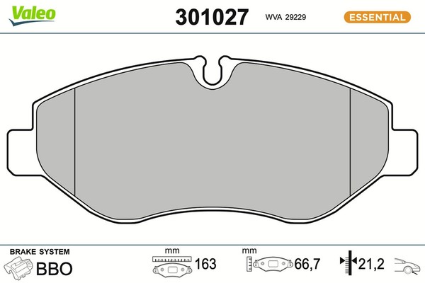 Bremsbelagsatz Scheibenbremse Essential Valeo 301027 FüR Iveco Daily 4 6 Bus 5 3-image