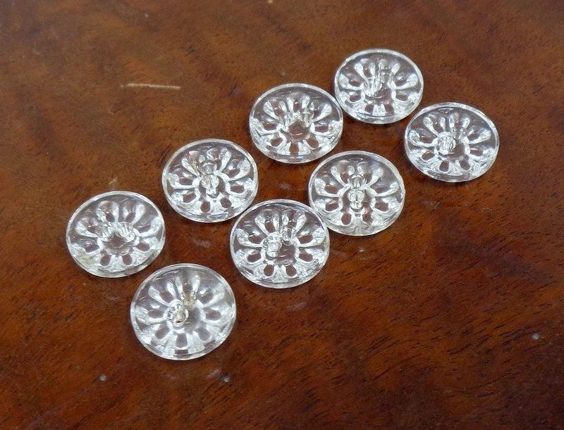 Lot De Boutons Anciens Gris - Mercerie Vintage - Occasion