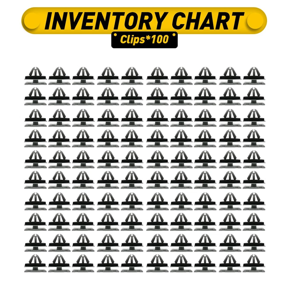 Fender 100X clipe selador retentor moldagem compatível com GM Chevy Jeep Chrysler Dodge - Imagem 4 de 4