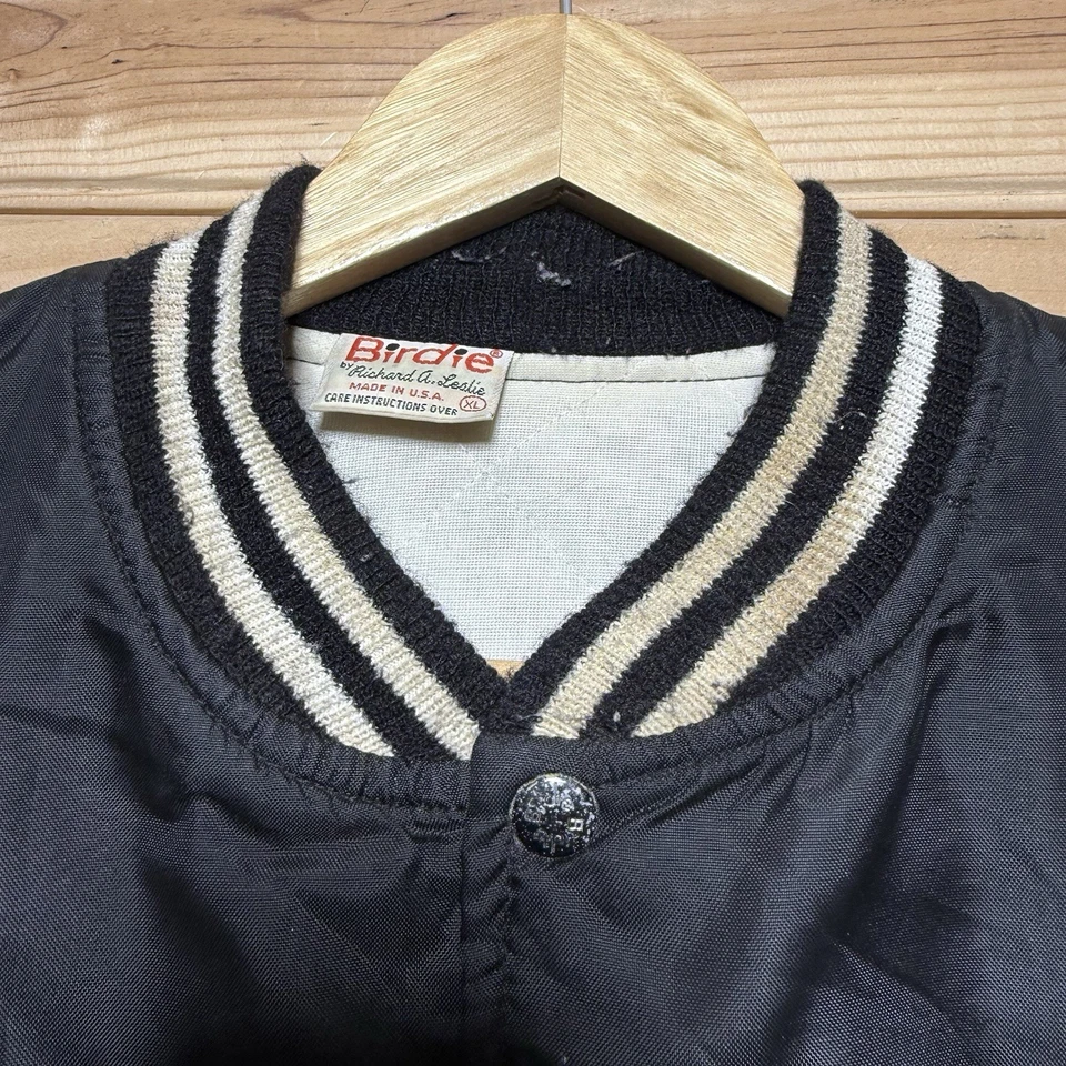 Vintage 80s Sturgis South Dakota Booster Club Motorcycle Satin Jacket Size XL - Image 3 of 4