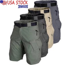 Men Tactical Shorts Outdoor Waterproof Track Cargo Shorts for Men Hiking Fishing