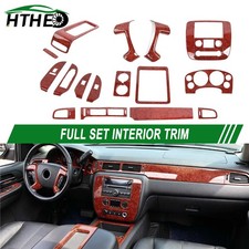 Mahogany Wood Grain Full Set Interior Console Cover Trim For Avalanche 07-13 New Mahogany Wood Grain Full Set Interior Console Cover Trim For Avalanche 07-13 New