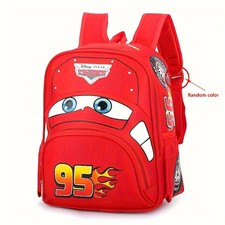 Kids Cartoon Backpack Cute School Bag Casual Kindergarten Bag Red 34x29x13cm