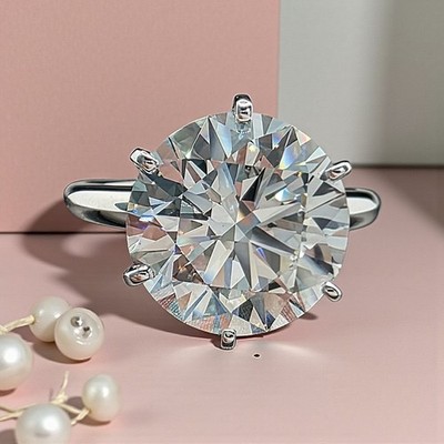 5.00 Ct D VS1 Round Solitaire Platinum Lab Grown Diamond Ring IGI 