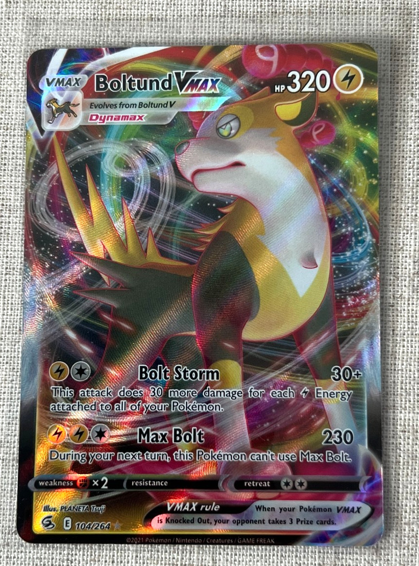 Boltund VMAX - 104/264 - Pokemon Fusion Strike Sword & Shield Ultra Rare Card NM