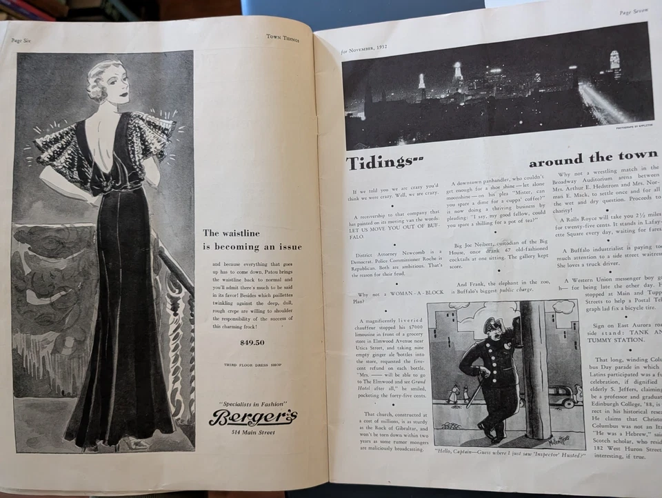 Town Tidings 1932 Magazine of Western New York / Buffalo Society / Roland Coe Foto 4 de 4