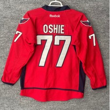 Washington Capitals TJ Oshie 77 NHL Hockey Jersey Red Mens Medium Reebok