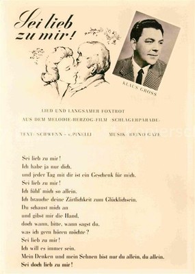 Song card be dear to me Klaus Gross 