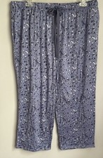 New Lucky Brand Blue Geo Print Pajama Bottom Pants Size Large