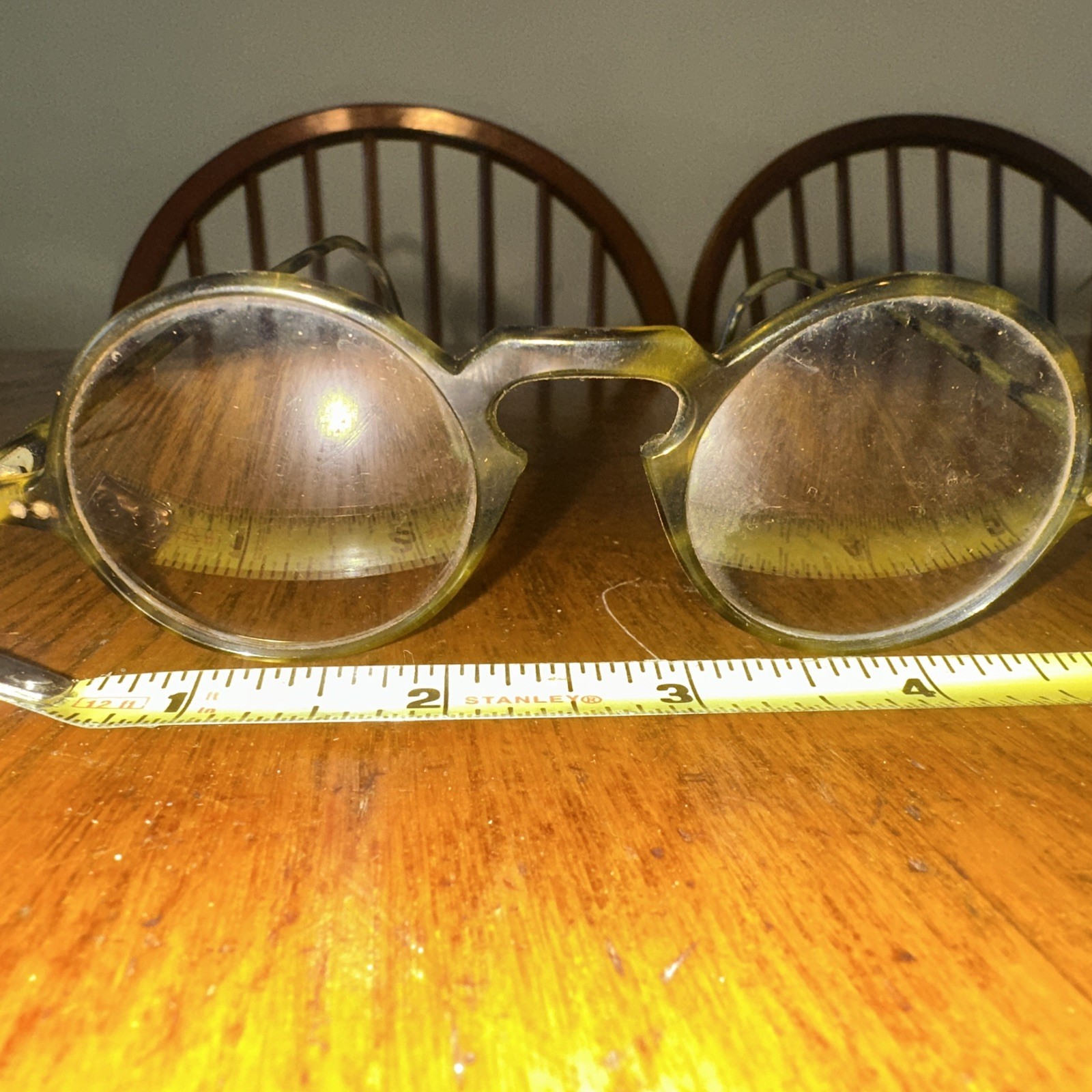 1920? Library Spectacles Round Tortoise Celluloid… - image 14
