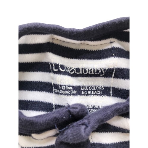 L'ovedbaby Schlafkleid marineblau gestreift Größe 0-3m - Bild 4 von 4
