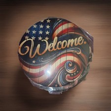 Brand New 3 Pack Of Assorted Welcome Signs thin Wood 