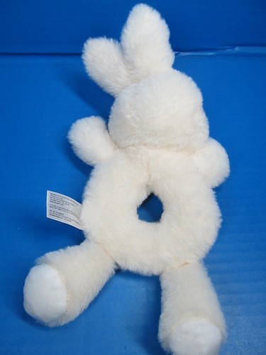 Spark Create Imagine My First Easter Rattle plush bunny 11" white - Picture 4 of 5