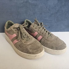 Gola Classics Women's Grandslam Suede Sneakers Green Pink Size 10 US