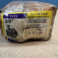 92 Halex 20581 3/8" BX Cable Electric Conduit Connector For Armored Cable