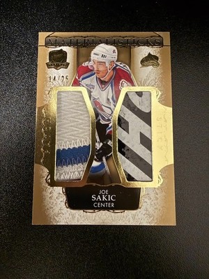 2023 UPPER DECK THE CUP #MS-JS JOE SAKIC MATERIALISTICKS PATCH RELIC /25 SEE PIC