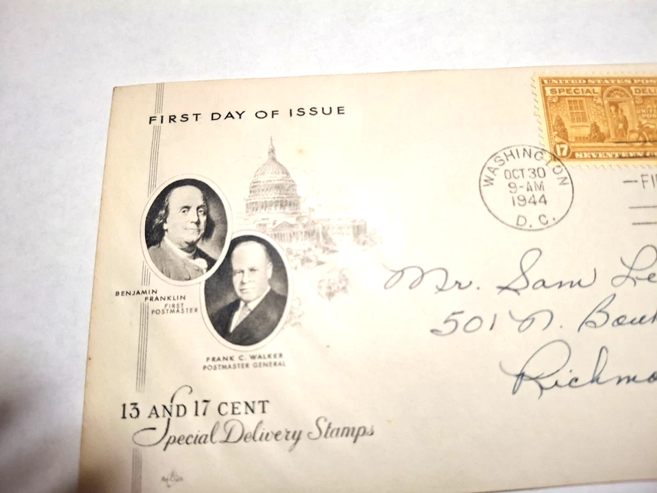 (2) DIFFERENT SPECIAL DELIVERY FDC-13cent/17cent - Image 4 of 4