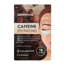 Derma ~ V10 Caffeine Eye Patches caffeine collagen niacinamide ~  14 Pack ~ New