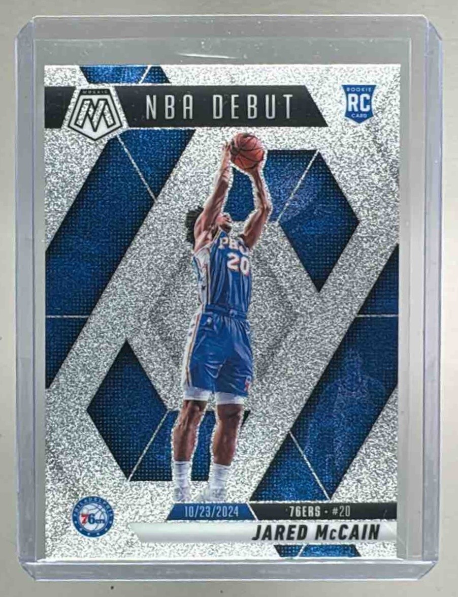 Jared McCain 2024 Panini Mosaic #263 Glitter Prizm Rookie NBA Debut RC