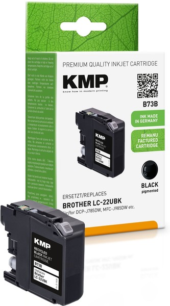 Kmp B73B Schwarz Tintenpatrone Ersetzt Brother LC-22UBK-image
