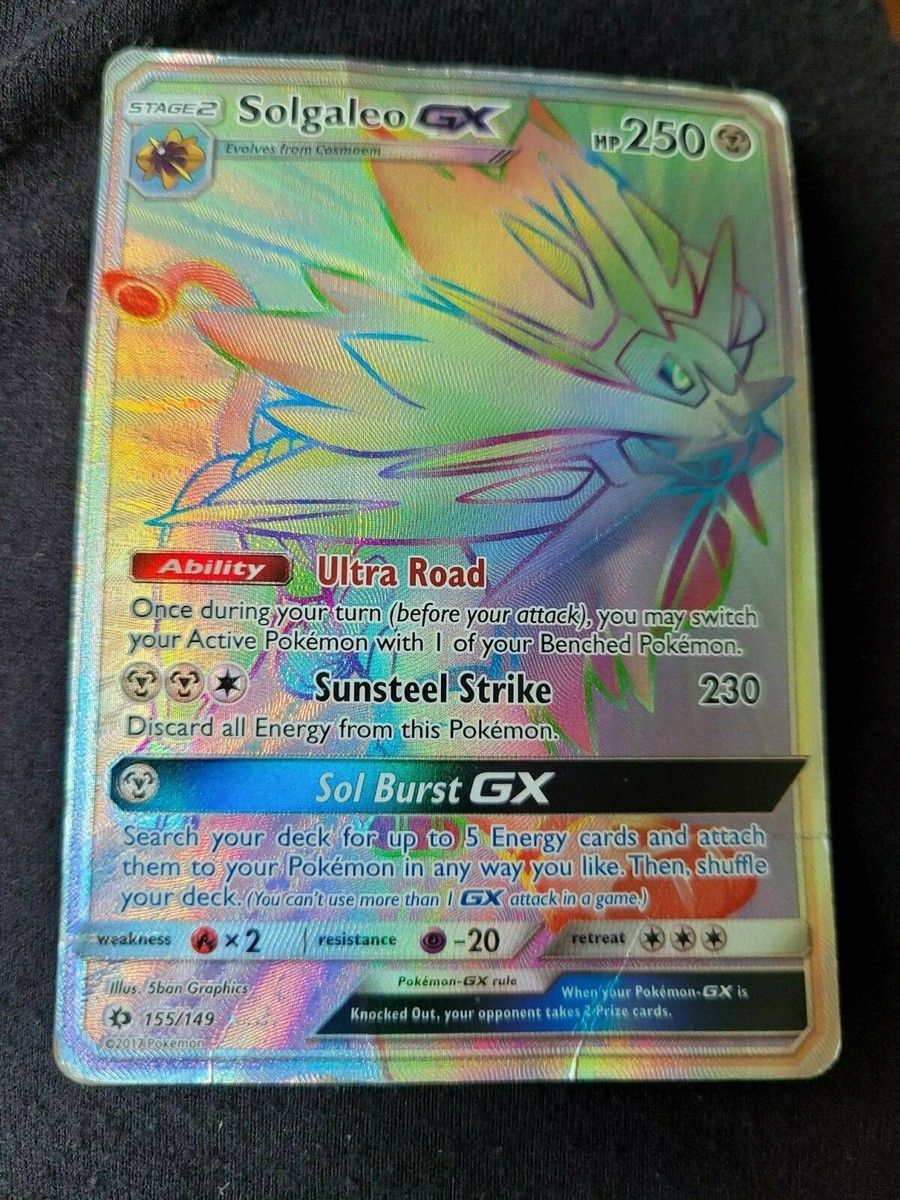 Solgaleo GX 155/149 Pokemon TCG Sun & Moon Base Rainbow Rare