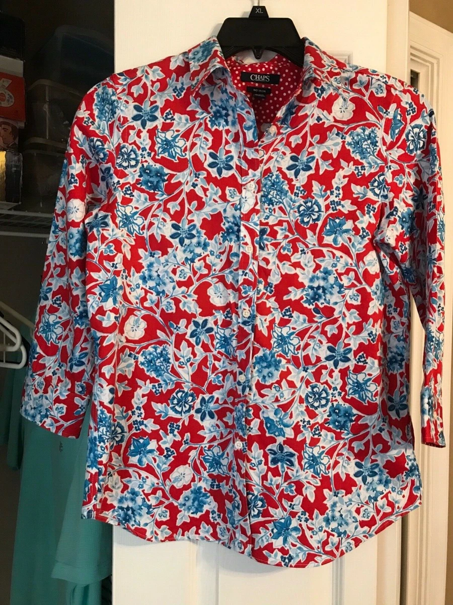chaps women's button down shirts