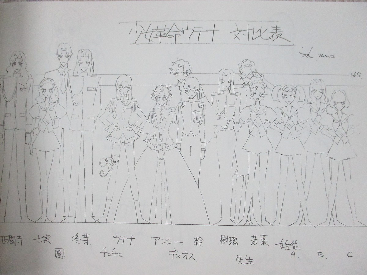 UTENA Revolutionary Girl Art Works Model Sheet Design Book Animate