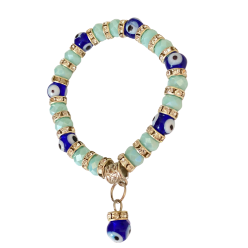 Turkish Evil Eye Murano Glass Beads Stretch Bracelet for Protection Original - Picture 10 of 20