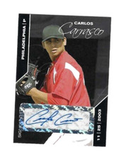 CARLOS CARRASCO New York Yankees 2008 *BLACK* Certified AUTOGRAPH xx/25
