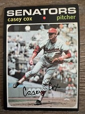 1971 Topps Baseball Card #82 Casey Cox Washington Senators EX