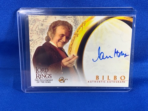 Sir Ian Holm LOTR The Fellowship Of The Ring Topps Signed - Picture 5 of 6