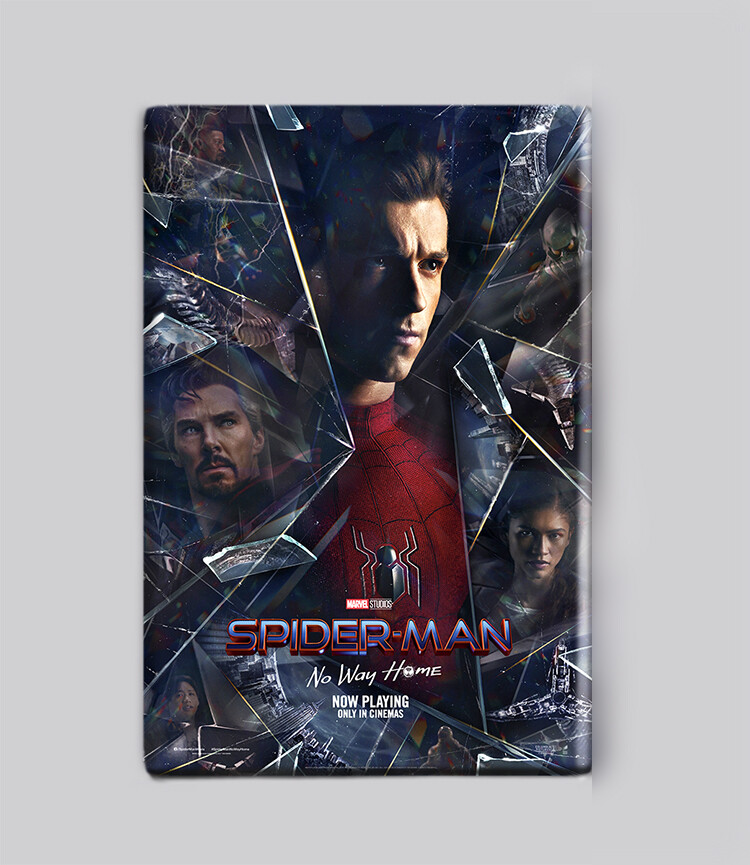 SPIDER MAN : NO WAY HOME / GLASS - 2" x 3" MOVIE POSTER MAGNET marvel avengers