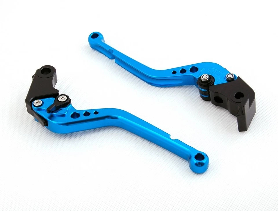 Long Brake Clutch Levers For Kawasaki ZX10R 06-2014 ZX6R Z1000 2007-2014 Blue #3 Foto 3 de 4