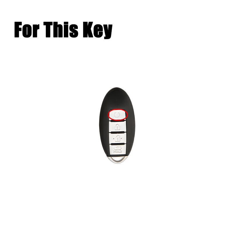 Zinc Alloy Leather Car Key Case Cover For Nissan Altima Maxima Murano Leaf kicks Foto 2 de 4