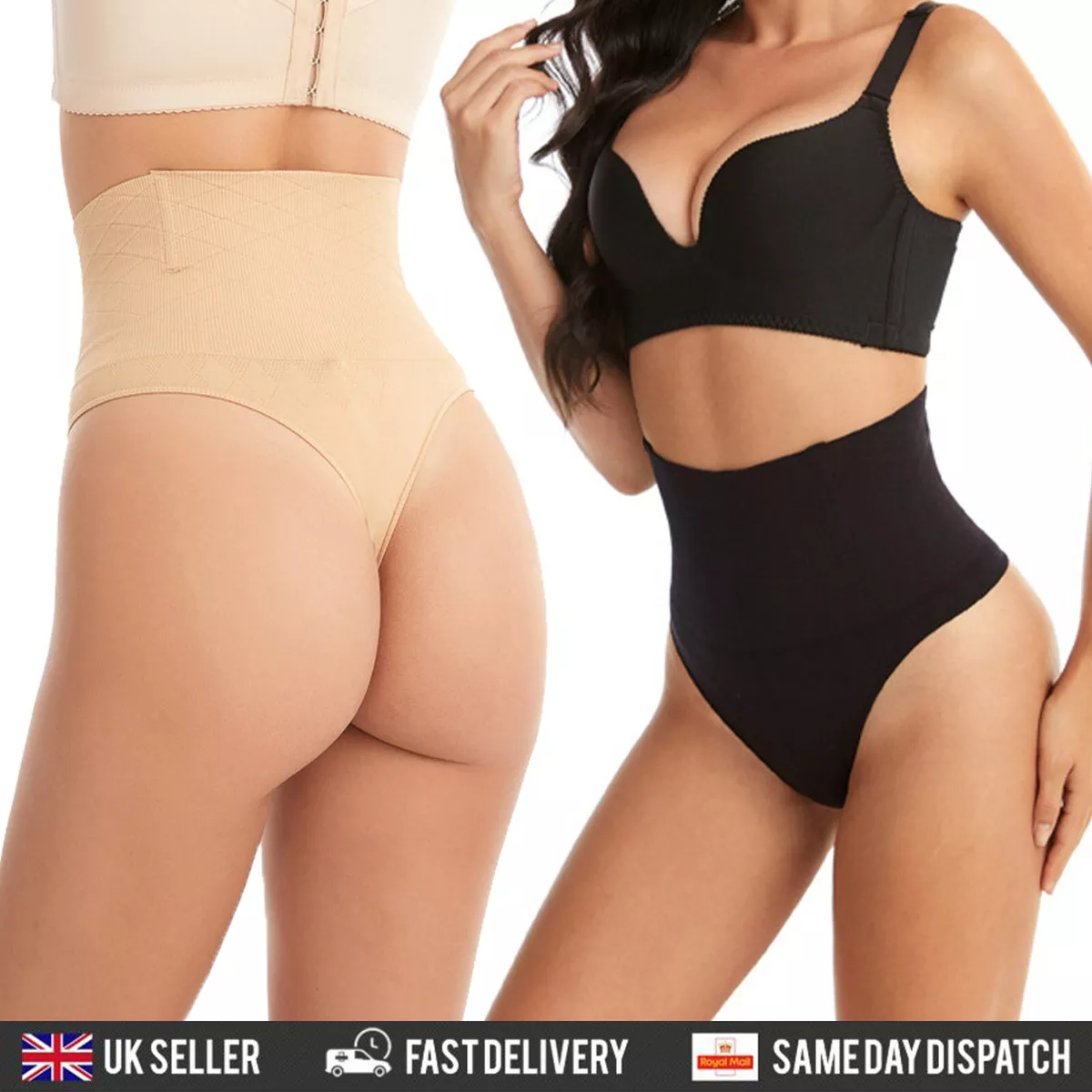 High Waist Body Shaper Tummy Control Thong Pants Shapewear Kinchers  Underwear