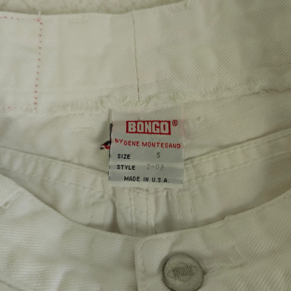 Vintage Bongo Jeans Womens 5 White Mom High Rise Tapered Leg Cotton Denim 90s * - Image 3 of 4