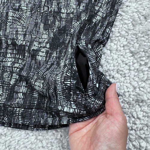 Lululemon It's Rulu Run Long Sleeve Shirt Black White Print Womens 8 - Picture 6 of 9