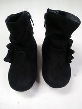 little girls boots size 5, Black Faux Suede