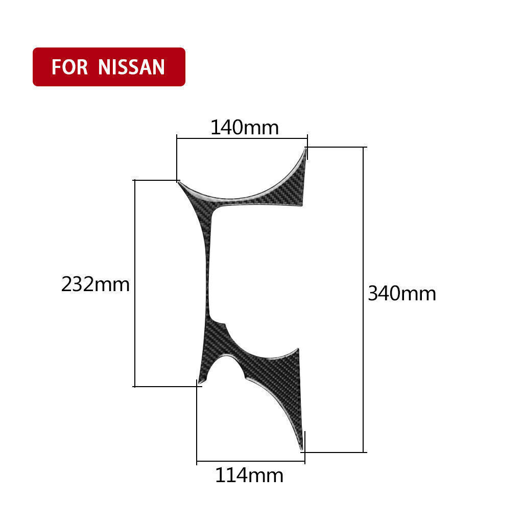 Carbon Fiber Armrest Cup Holder Panel Sticker Trim For NISSAN 370Z Z34