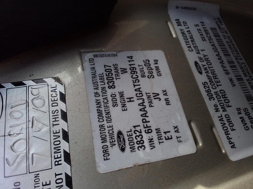 FORD TERRITORY A/C COMPRESSOR SX-SY MKII, 4.0, PETROL, 05/2004-04/2011 - Picture 12 of 12