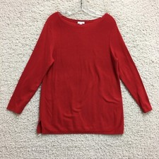 J Jill Sweater Medium Adult Petite Red Long Sleeve Pullover Knit Casual Women PM