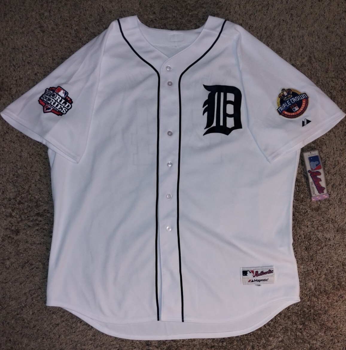 2012 Authentic Detroit Tigers Miguel Cabrera World Series Jersey