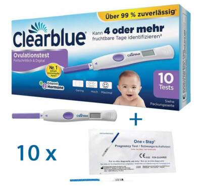 Clearblue Digital Ovulationstest 2.0 mit dualem Hormonindikator + 10 Frühtests