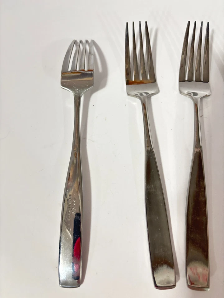 Lot of 4 The Cellar Surrey Glossy Stainless JAPAN Replacement Dinner Fork 7.25" - Image 2 of 2