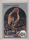 1990-91 NBA Hoops Basketball BOBBY HANSEN Jazz - Signed Auto Autograph w/COA