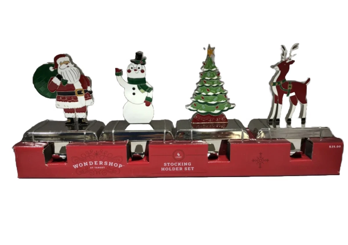 4 Christmas Stocking Holders Wondershop at Target New In Box eBay