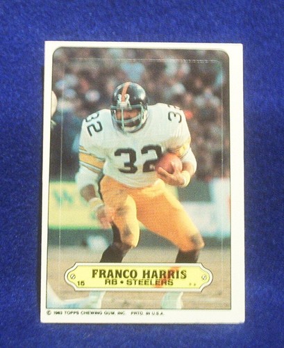 1983 TOPPS FOOTBALL FRANCO HARRIS PITTSBURGH STEELERS STICKER CARD HOF CC