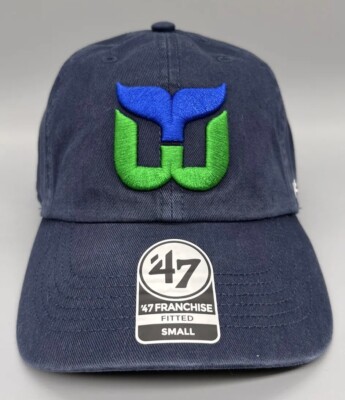 Hartford Whalers Baseball Hat '47 Brand Blue Fitted Hockey Size